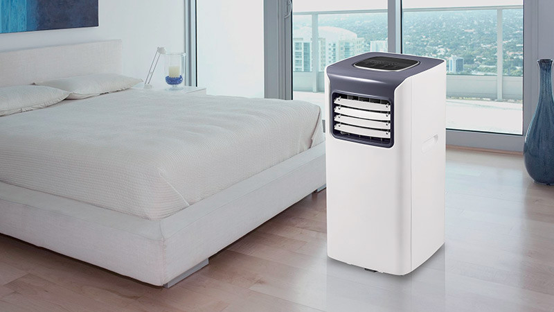 फ्लोर डिस्प्ले मॉडल इको-एयर 7000 बीटीयू 3-इन-1 पोर्टेबल एयर कंडीशनर