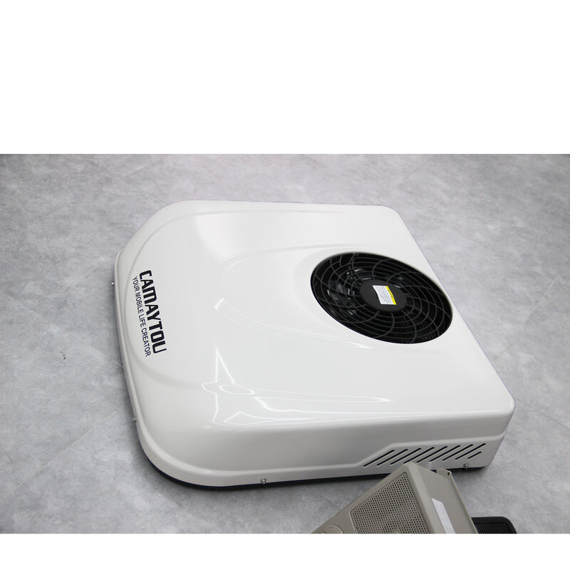 कारखाना 12v पार्किंग एयर कंडीशनर 12 वोल्ट 24v 48v छत इलेक्ट्रिक एयर कंडीशनर कार RV वैन के लिए सिस्टम